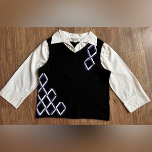 Christopher & Banks Layered Button Down & Vest